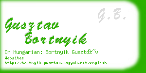 gusztav bortnyik business card